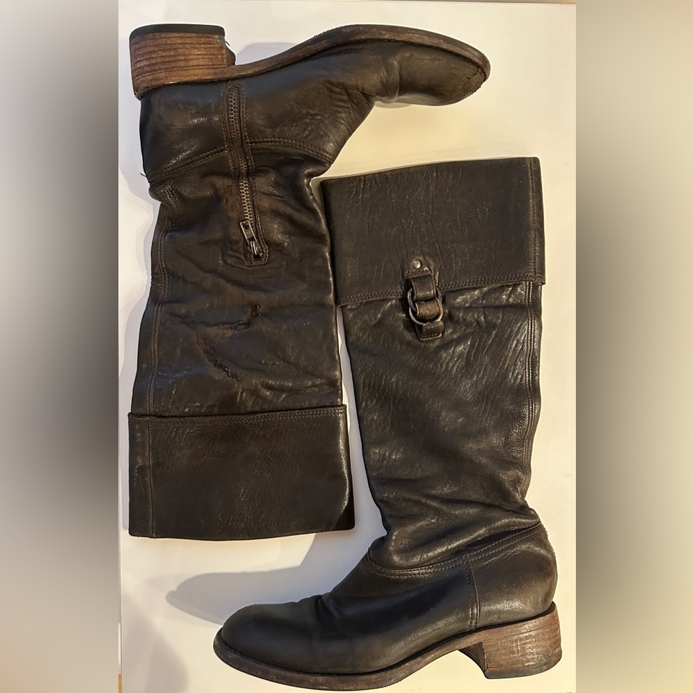 Early 2000’s Miu Miu Leather Moto Boots sz 39